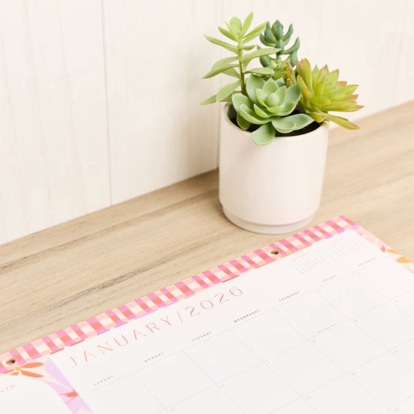 slide 9 of 10, 2026 Happy Planner 12-Month Desk Calendar, 12"" x 17"", Sunlit Floral, January To December, CD00203002, 1 ct