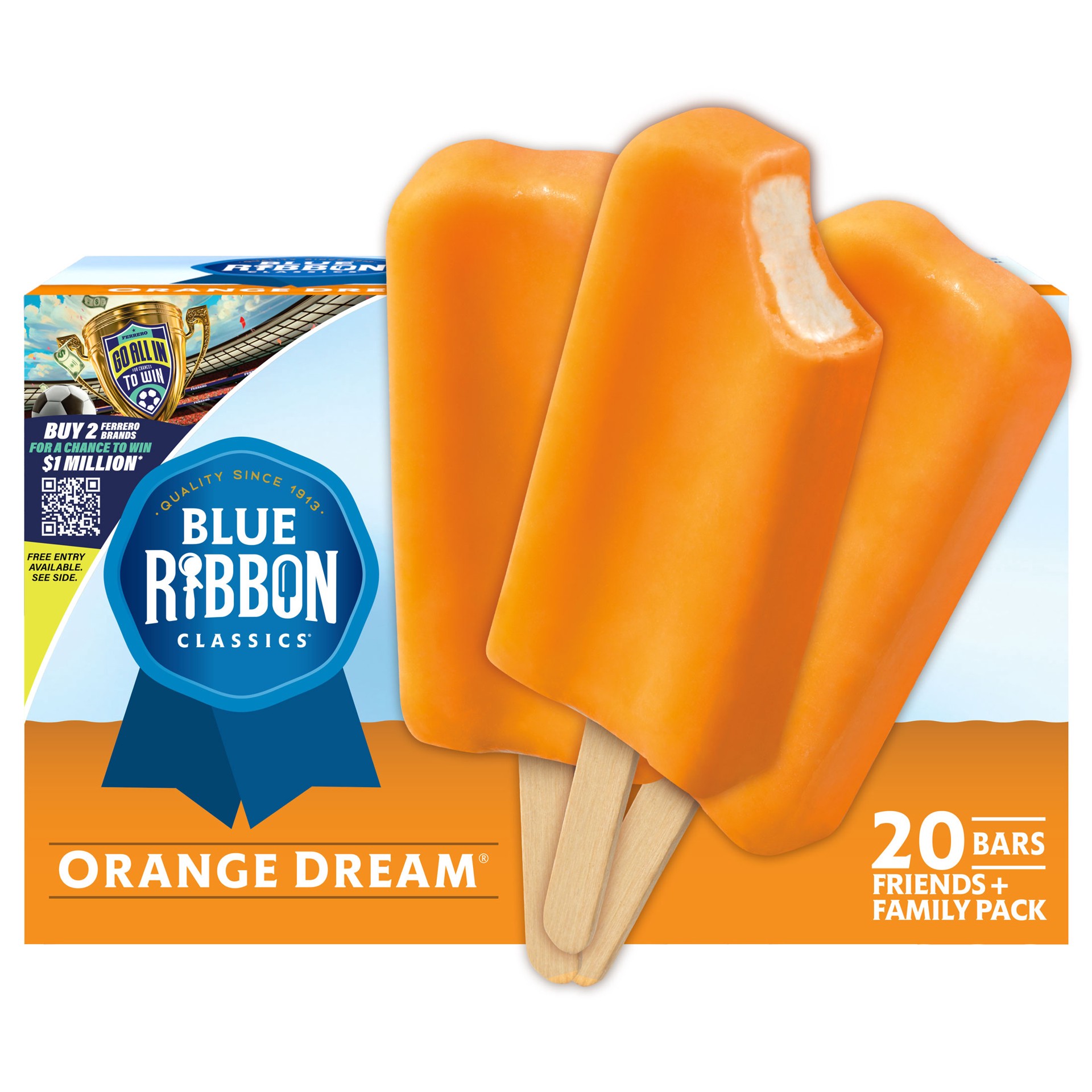 slide 1 of 10, Blue Ribbon Classics Orange Dream Frozen Treat Bar, 20 ct