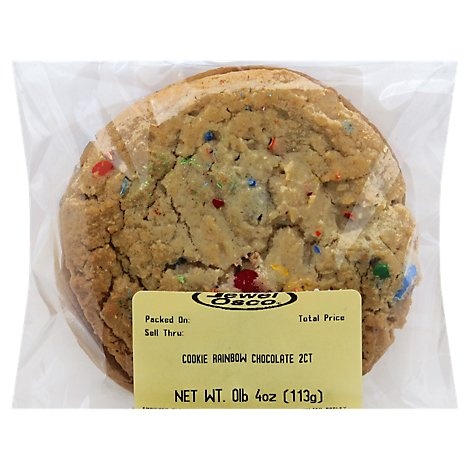 slide 1 of 1, Bakery Cookies Rainbow Chocolate 2 Count, 2 ct