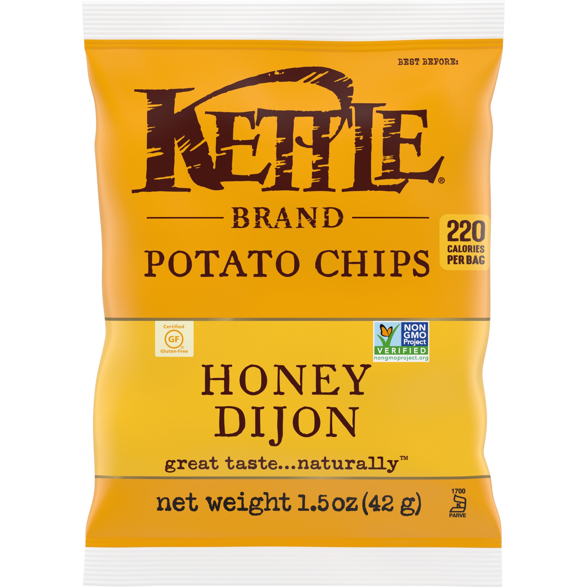 slide 1 of 5, Kettle Brand Chips Honey Dijon - 1.5 OZ, 1.5 oz