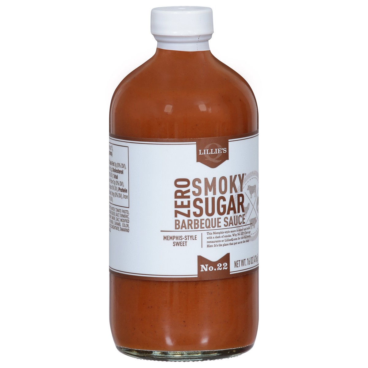 slide 4 of 4, Lillie's Q Smoky Zero Sugar Memphis-Style Sweet Barbeque Sauce 16 oz, 16 oz