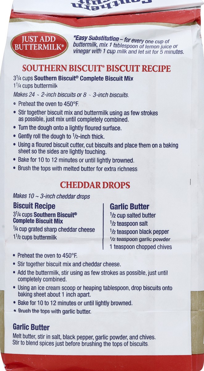 slide 3 of 6, Southern Biscuit Formula L Complete Biscuit Mix 52 oz, 52 oz