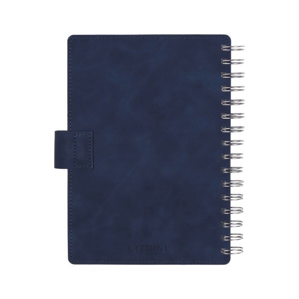slide 9 of 10, 2026 Citrine Monthly/Weekly Small Customizable Twin Loop Planner, 5-3/4"" x 8"", Navy Blue, January To December, PZ0031S002, 1 ct