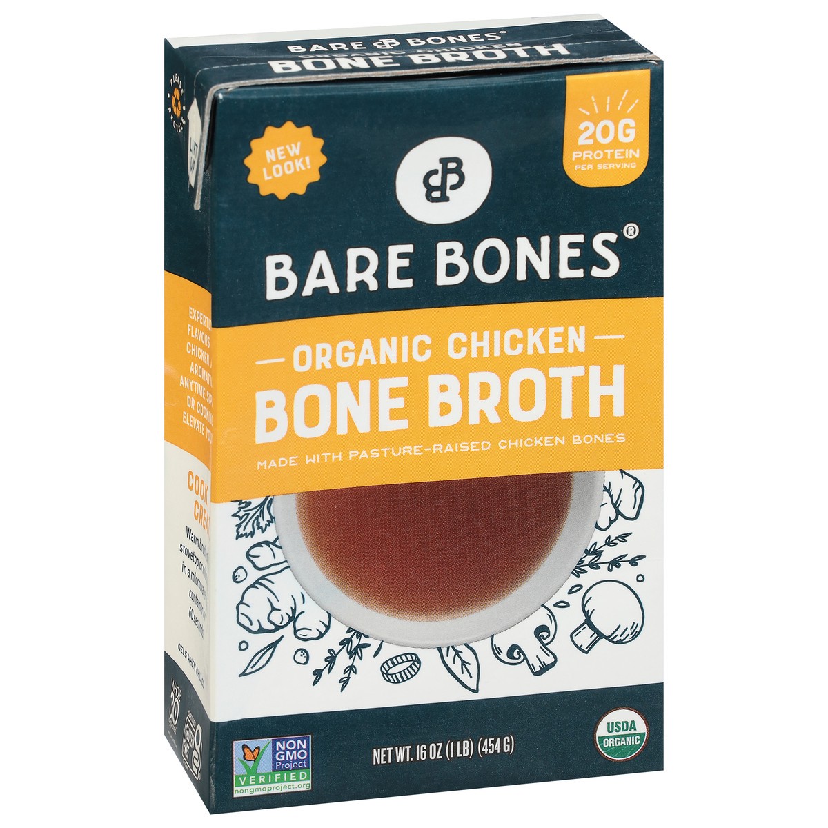 slide 4 of 9, Bare Bones Organic Chicken Bone Broth 16 oz, 16 oz