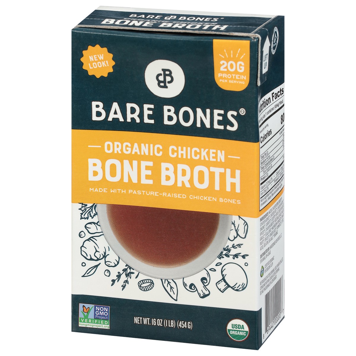 slide 3 of 9, Bare Bones Organic Chicken Bone Broth 16 oz, 16 oz