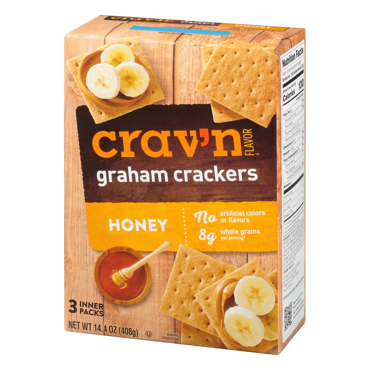 slide 3 of 9, Crav'n Flavor 3 Packs Honey Graham Crackers 3 ea, 3 ct