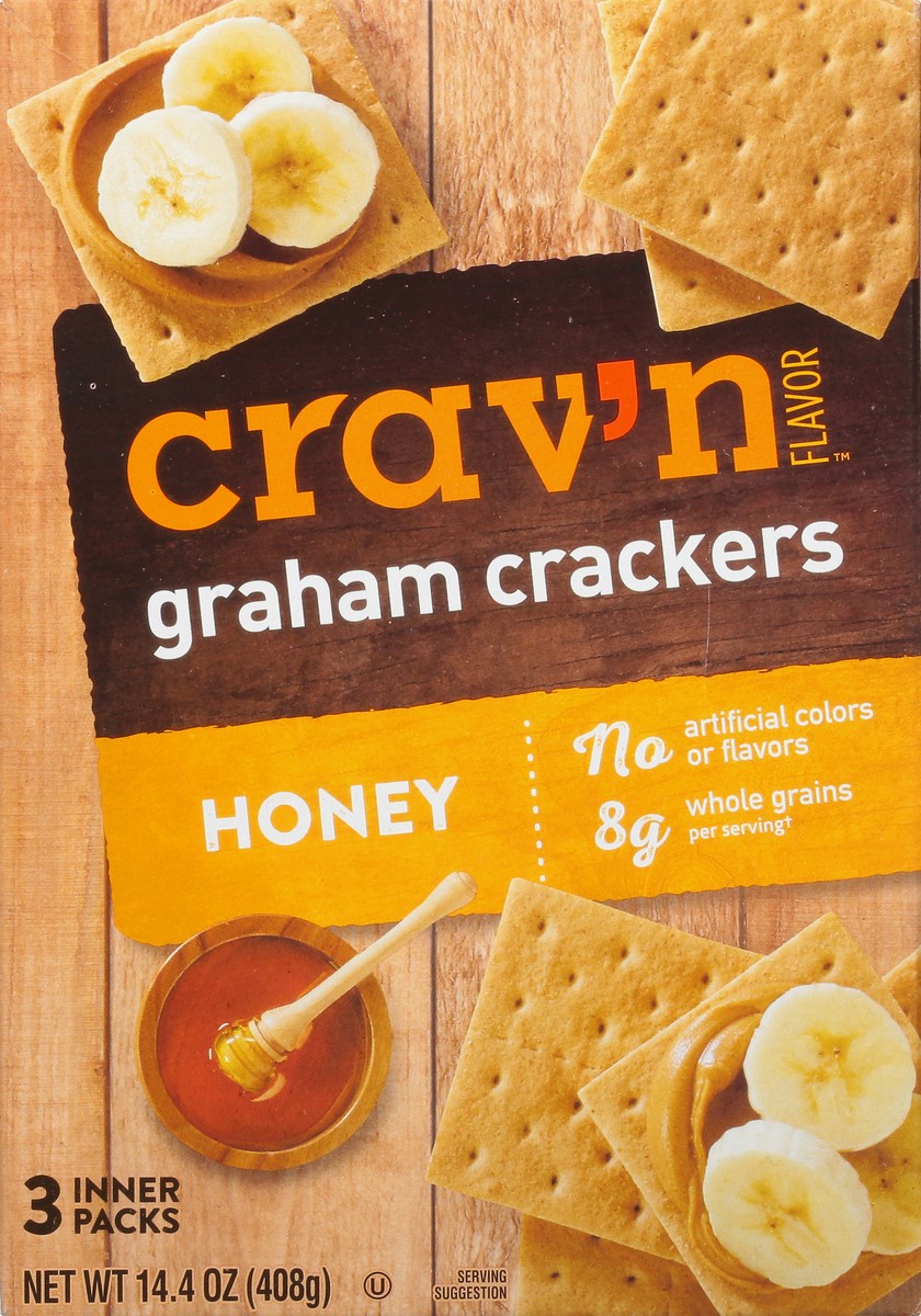 slide 9 of 9, Crav'n Flavor 3 Packs Honey Graham Crackers 3 ea, 3 ct