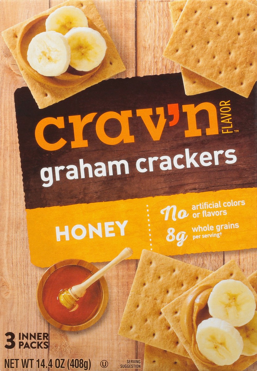 slide 8 of 9, Crav'n Flavor 3 Packs Honey Graham Crackers 3 ea, 3 ct