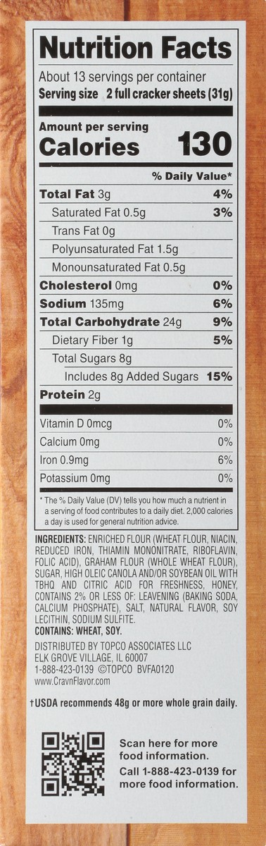 slide 7 of 9, Crav'n Flavor 3 Packs Honey Graham Crackers 3 ea, 3 ct