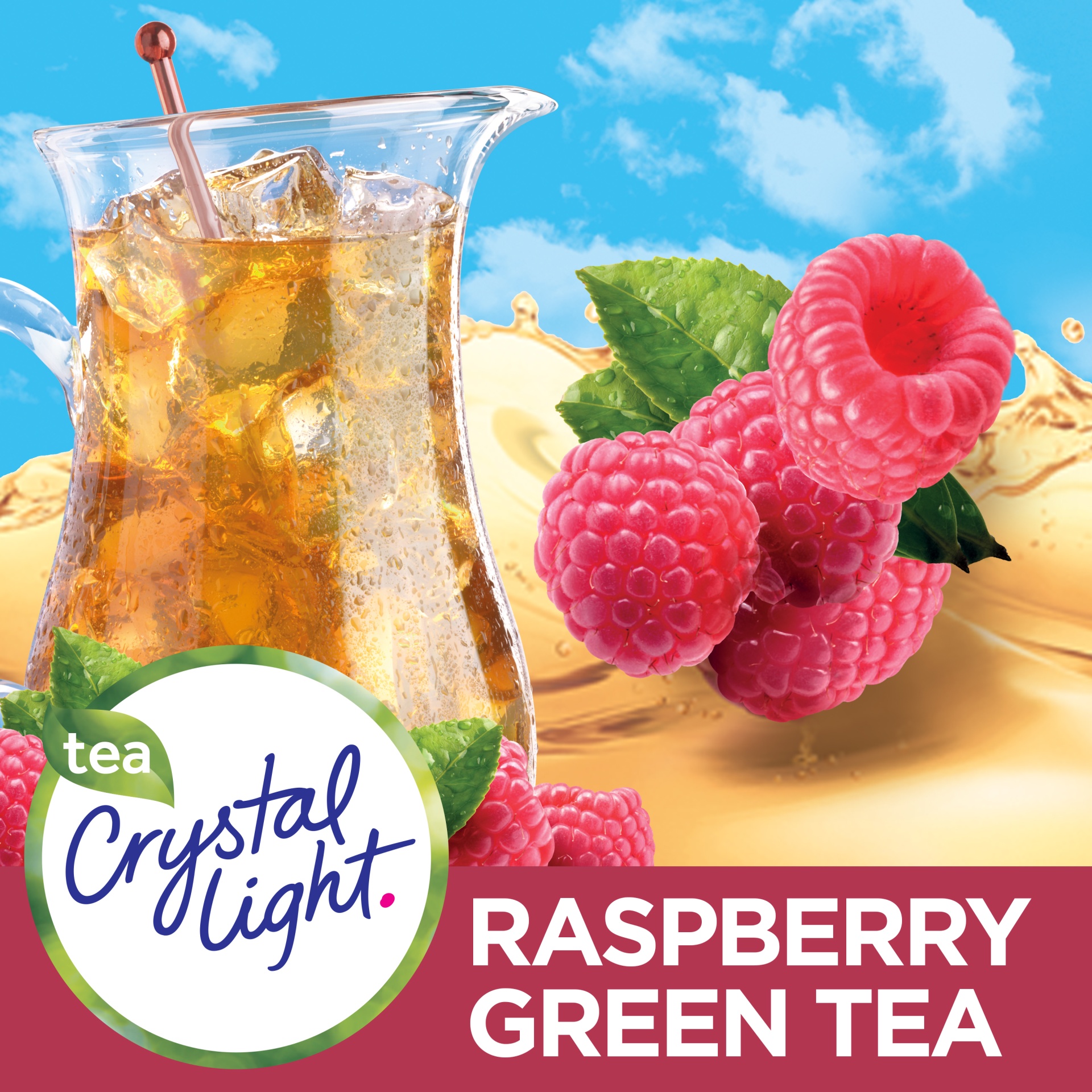 slide 2 of 7, Crystal Light Raspberry Green Tea Naturally Flavored Powdered Drink Mix Pitcher, 5 ct
