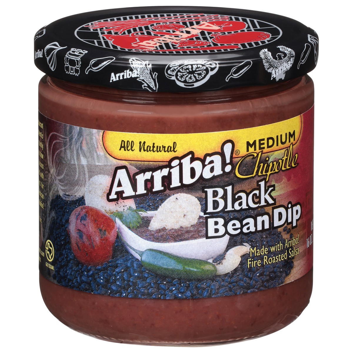 slide 4 of 9, Arriba! Medium Chipotle Black Bean Dip 16 oz, 16 oz