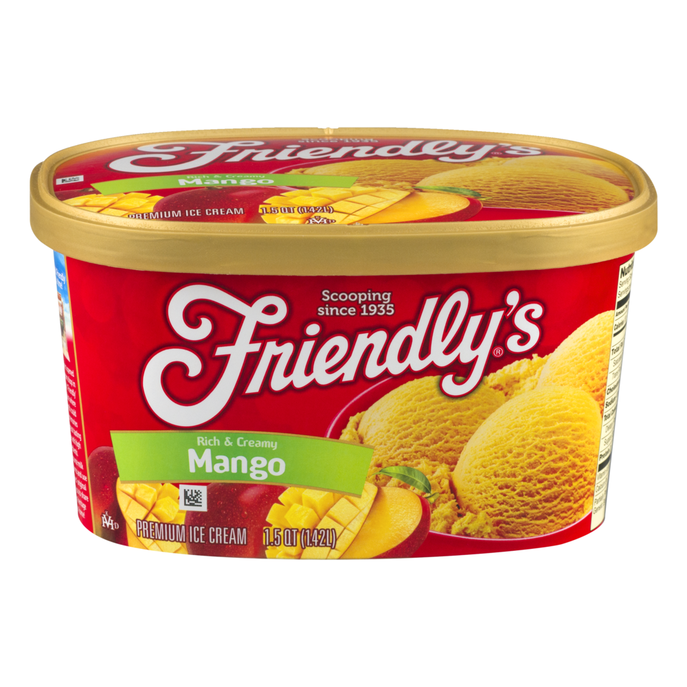 slide 1 of 1, Friendly's Mango Ice Cream, 48 oz