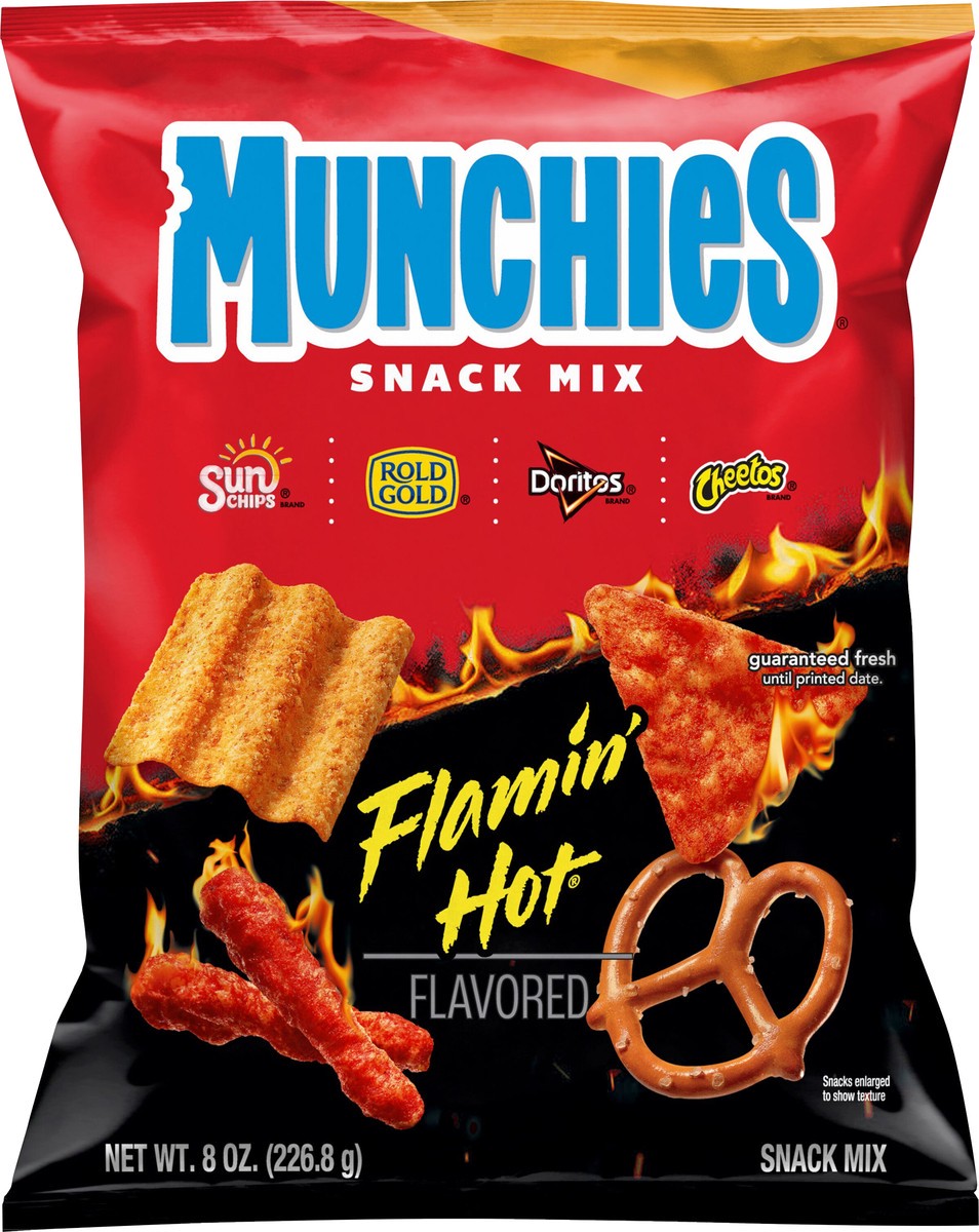 slide 7 of 9, Munchies Snack Mix Flamin' Hot Flavored 8 Oz, 8 oz