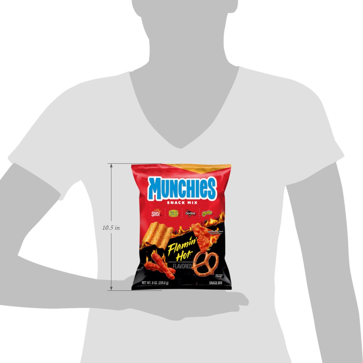 slide 4 of 9, Munchies Snack Mix Flamin' Hot Flavored 8 Oz, 8 oz