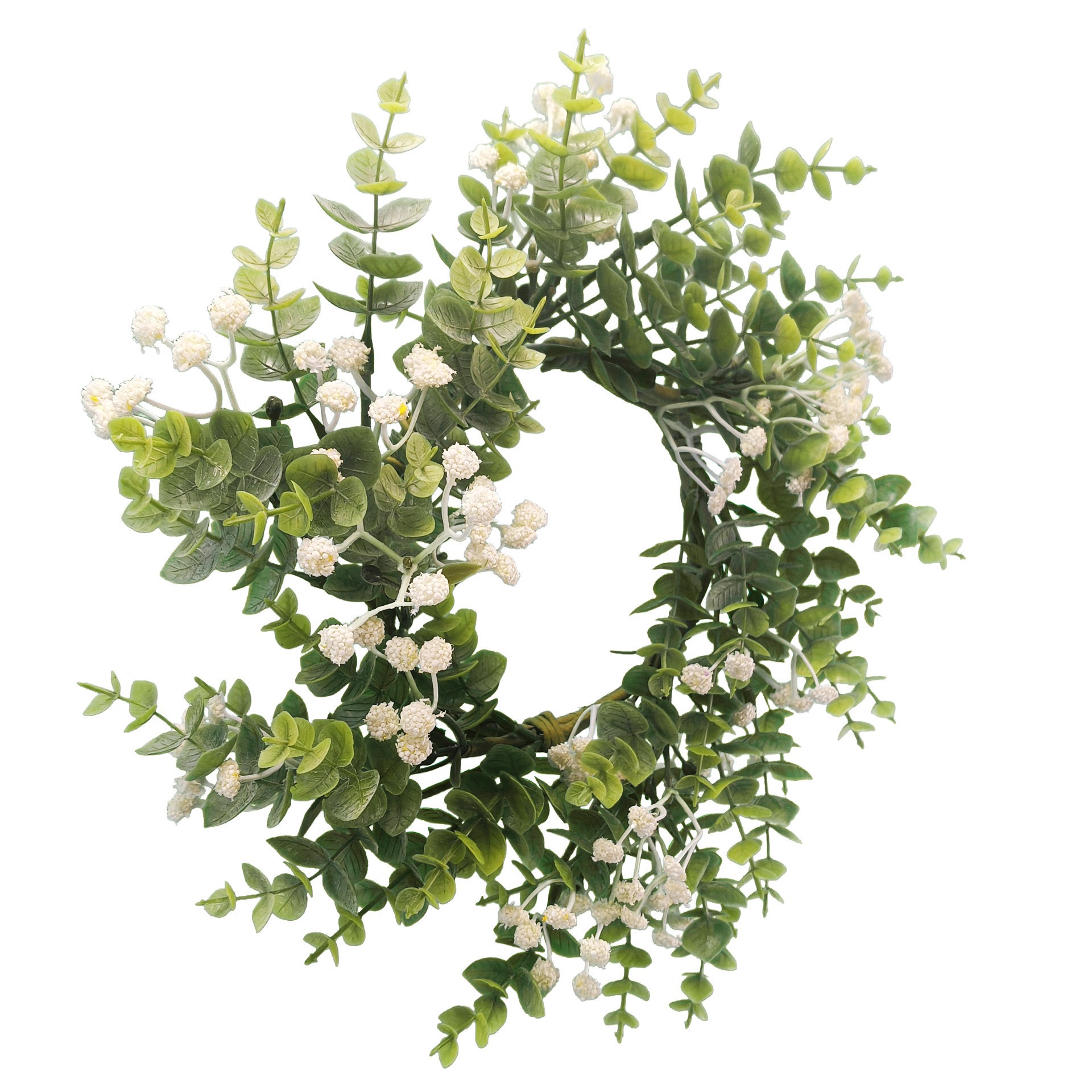 slide 2 of 3, 10" Mini White Baby's Breath Wreath By Ashland, 10 in
