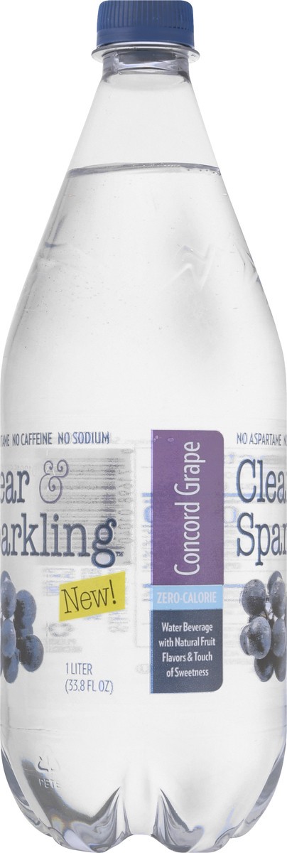 slide 8 of 13, Clear & Sparkling Concord Grape Water Beverage - 1 l, 1 l
