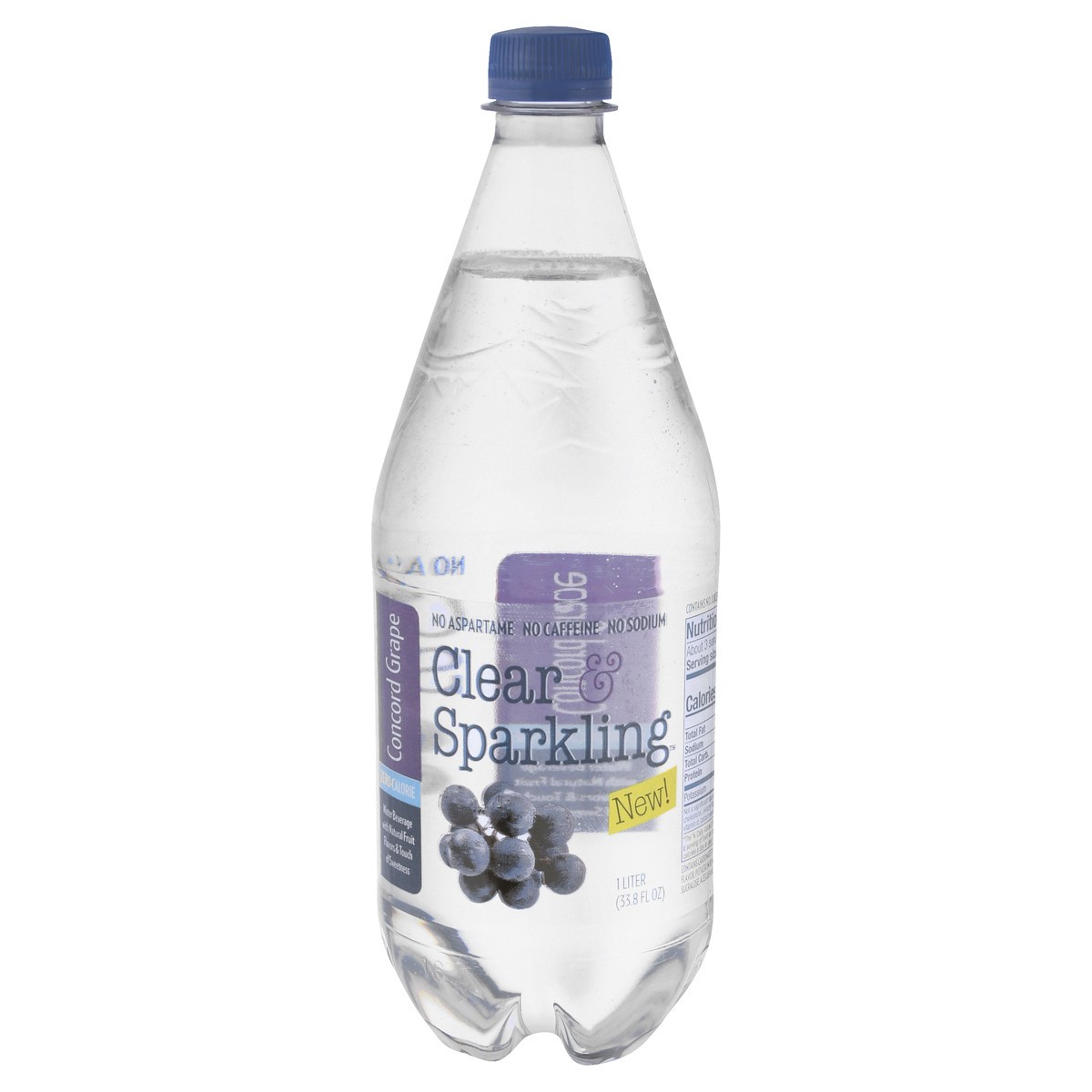 slide 2 of 13, Clear & Sparkling Concord Grape Water Beverage - 1 l, 1 l