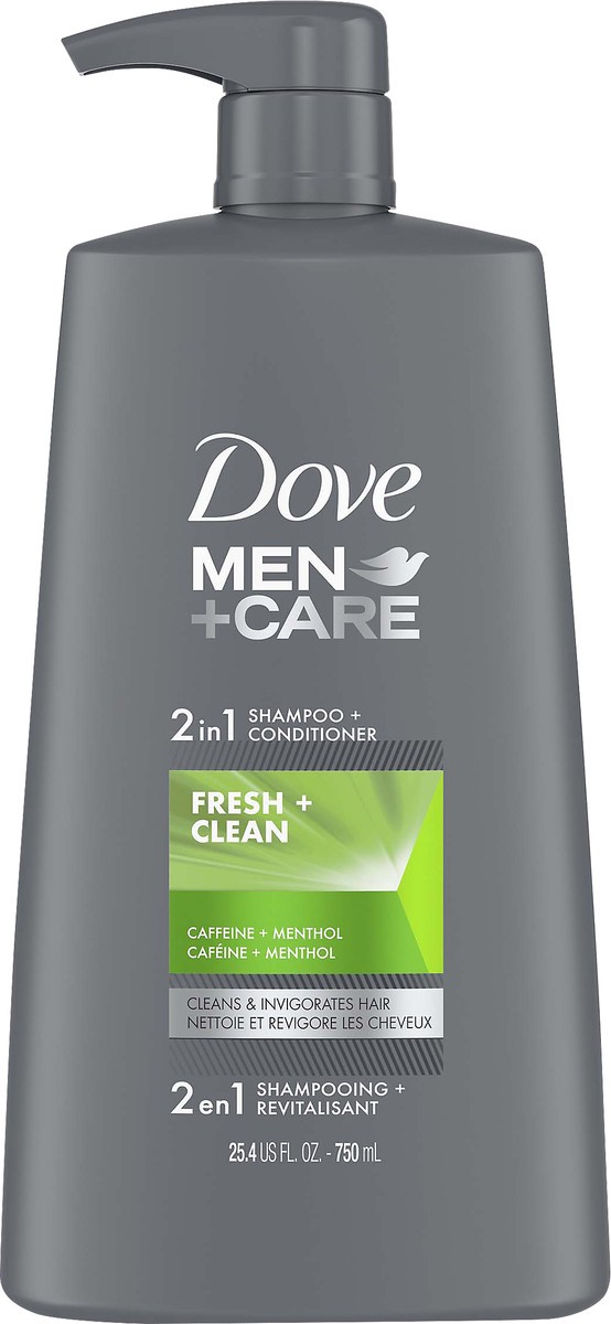 slide 3 of 3, Dove Men+Care 2-in-1 Shampoo and Conditioner Fresh and Clean, 25.4 oz, 25.4 fl oz