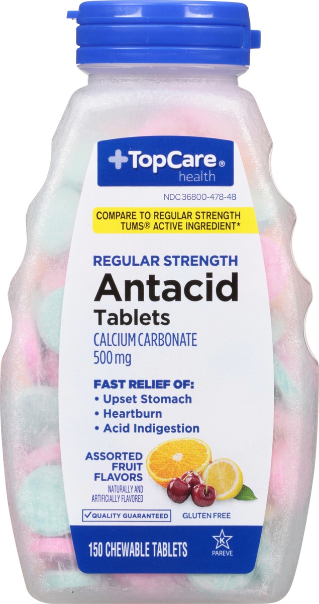 slide 15 of 17, TopCare Antacid Calcium Fruit Flavr, 150 ct