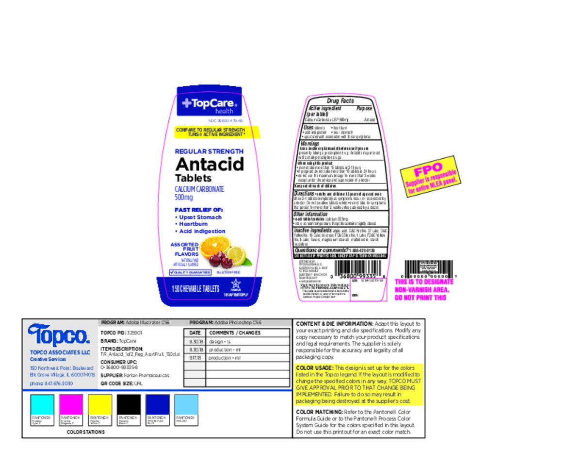 slide 12 of 17, TopCare Antacid Calcium Fruit Flavr, 150 ct