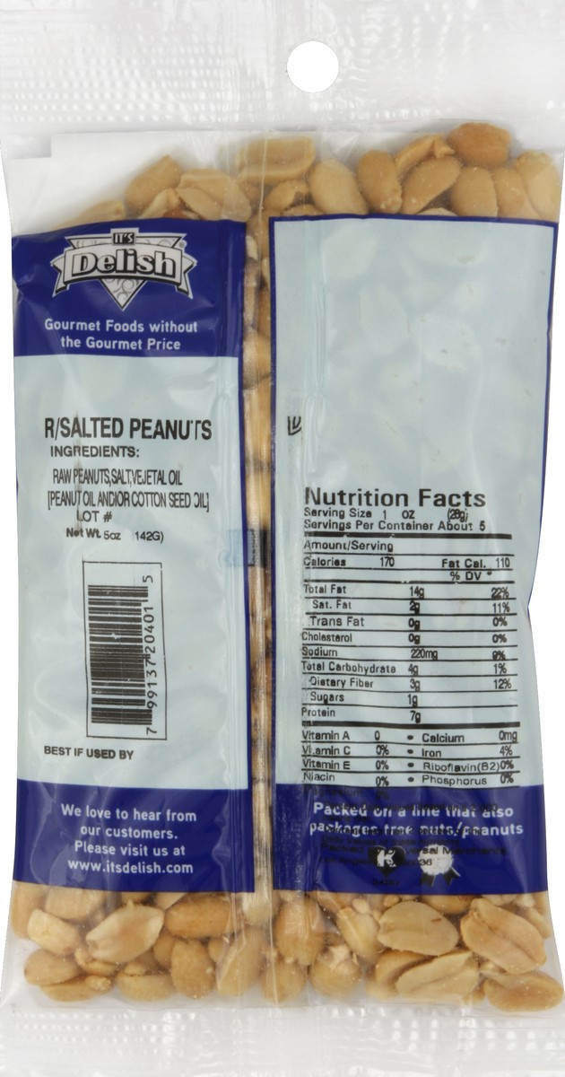 slide 4 of 4, It's Delish Peanuts 5 oz, 5 oz