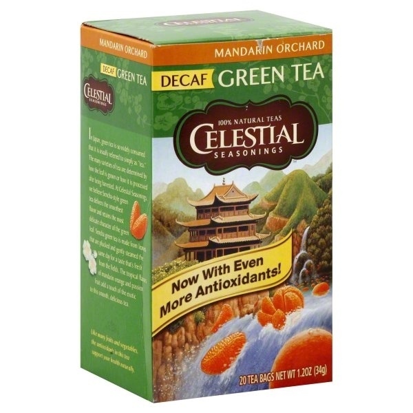 slide 1 of 1, Celestial Seasonings Decaf Mandarin Orchard White Green Tea, 20 ct; 1.2 oz