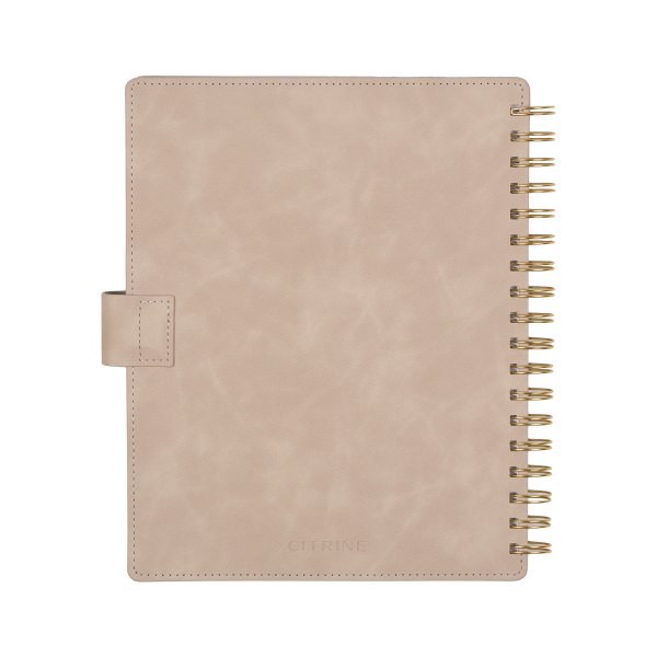 slide 5 of 10, 2026 Citrine Monthly/Weekly Classic Customizable Twin Loop Planner, 7"" x 9-1/4"", Mocha, January To December, PZ0026C017, 1 ct