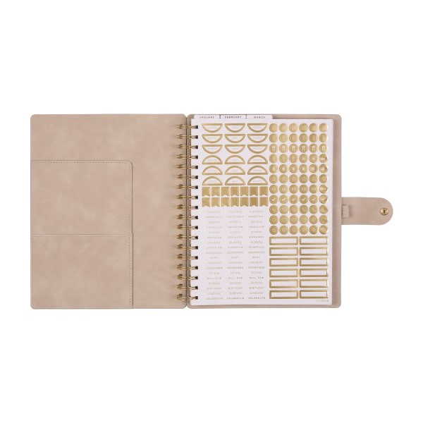 slide 7 of 10, 2026 Citrine Monthly/Weekly Classic Customizable Twin Loop Planner, 7"" x 9-1/4"", Mocha, January To December, PZ0026C017, 1 ct