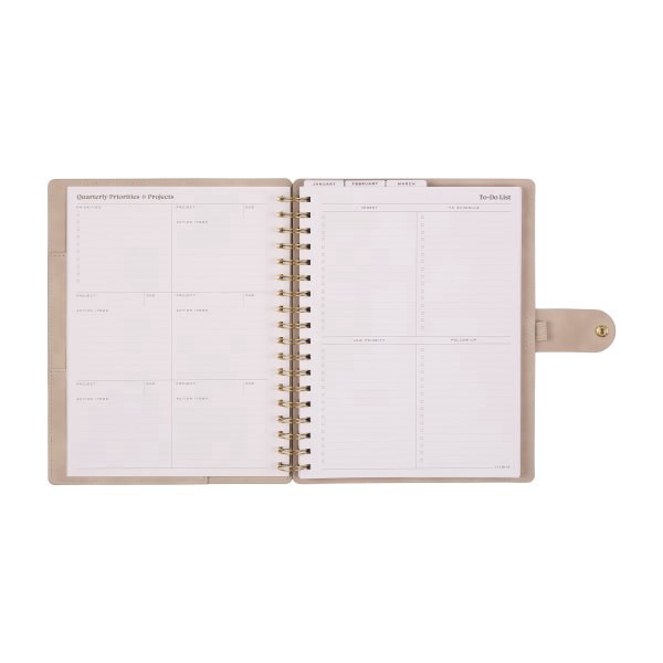 slide 10 of 10, 2026 Citrine Monthly/Weekly Classic Customizable Twin Loop Planner, 7"" x 9-1/4"", Mocha, January To December, PZ0026C017, 1 ct