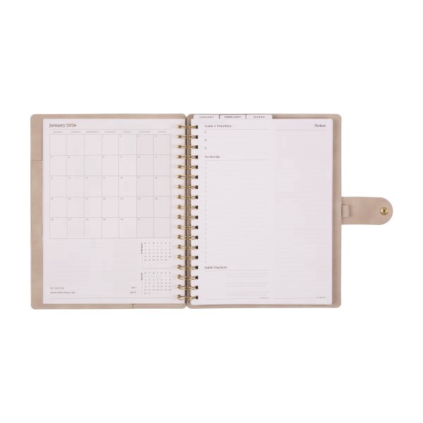 slide 8 of 10, 2026 Citrine Monthly/Weekly Classic Customizable Twin Loop Planner, 7"" x 9-1/4"", Mocha, January To December, PZ0026C017, 1 ct