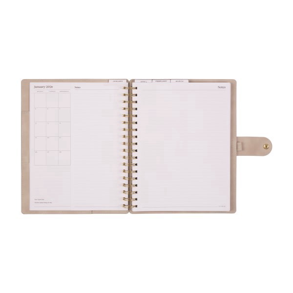slide 3 of 10, 2026 Citrine Monthly/Weekly Classic Customizable Twin Loop Planner, 7"" x 9-1/4"", Mocha, January To December, PZ0026C017, 1 ct