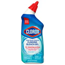 Clorox Toilet Bowl Cleaner Ocean Mist Clinging Bleach Gel