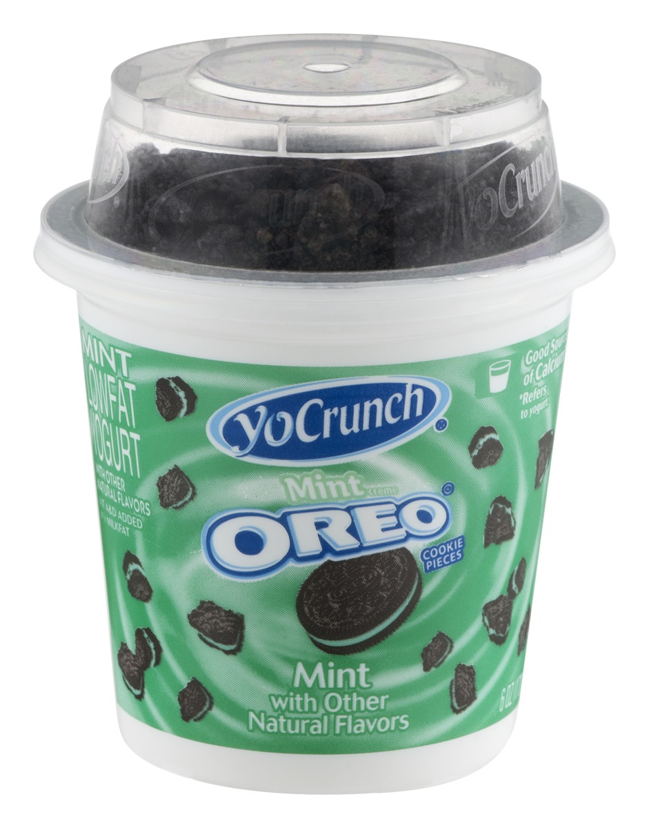 slide 1 of 5, Dannon YoCrunch Mint Oreo Lowfat Yogurt, 6 oz