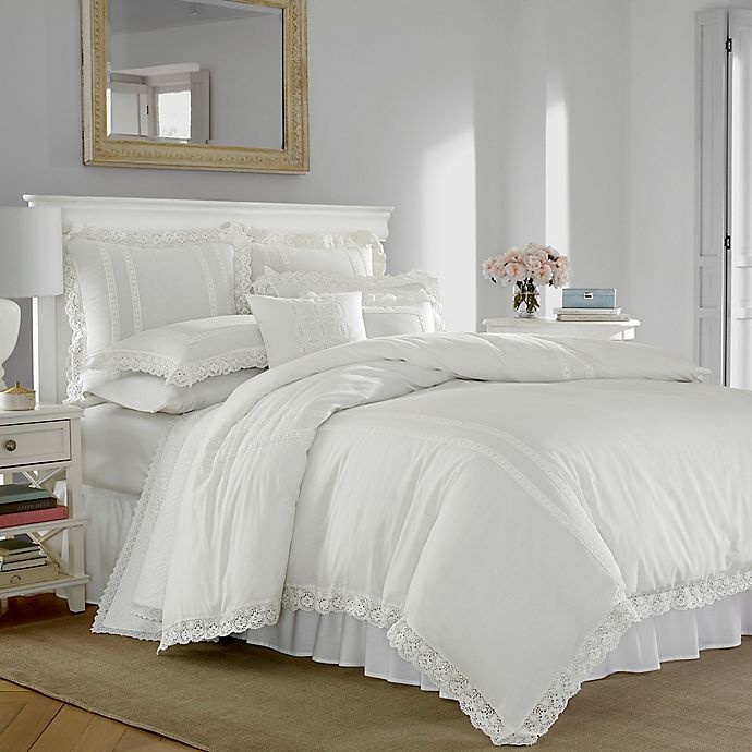 slide 1 of 4, Laura Ashley Annabella King Comforter Set - White, 1 ct