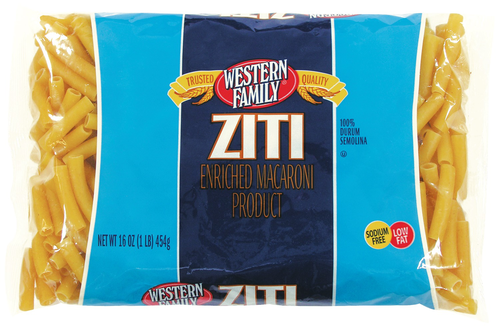 slide 1 of 1, Western Family Ziti Pasta, 16 oz