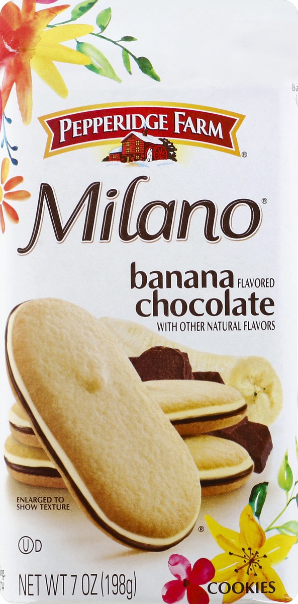 slide 5 of 6, Pepperidge Farm Milano Banana Flavored Chocolate Cookies, 7 oz