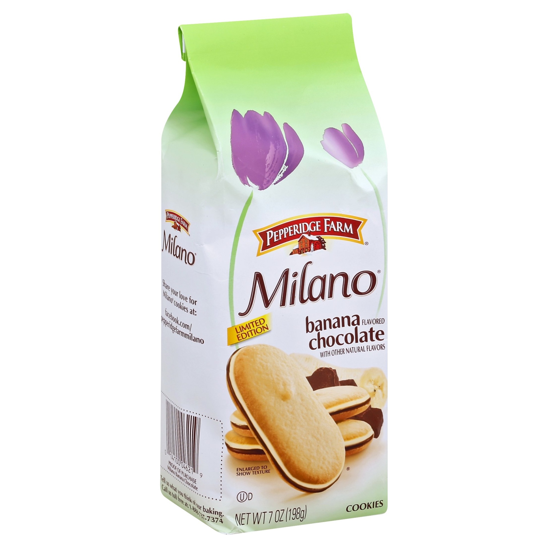 slide 1 of 6, Pepperidge Farm Milano Banana Flavored Chocolate Cookies, 7 oz