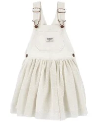 Oshkosh Baby Sparkly Tulle & Denim Jumper Dress White 3M