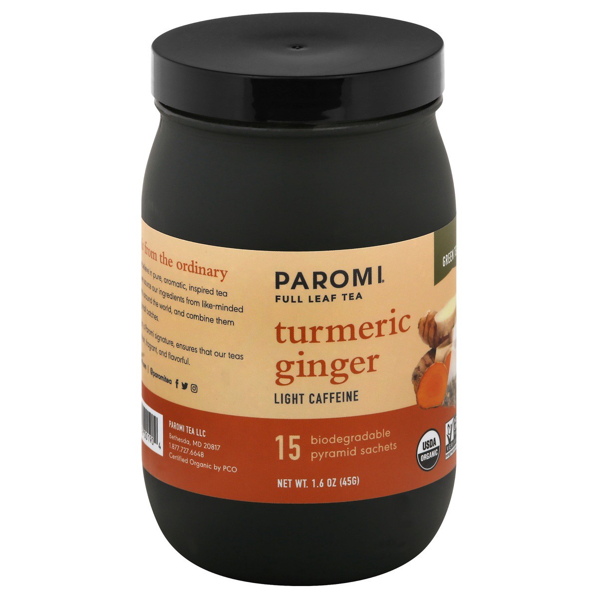 slide 8 of 9, Paromi Tea Turmeric G, 15 ct