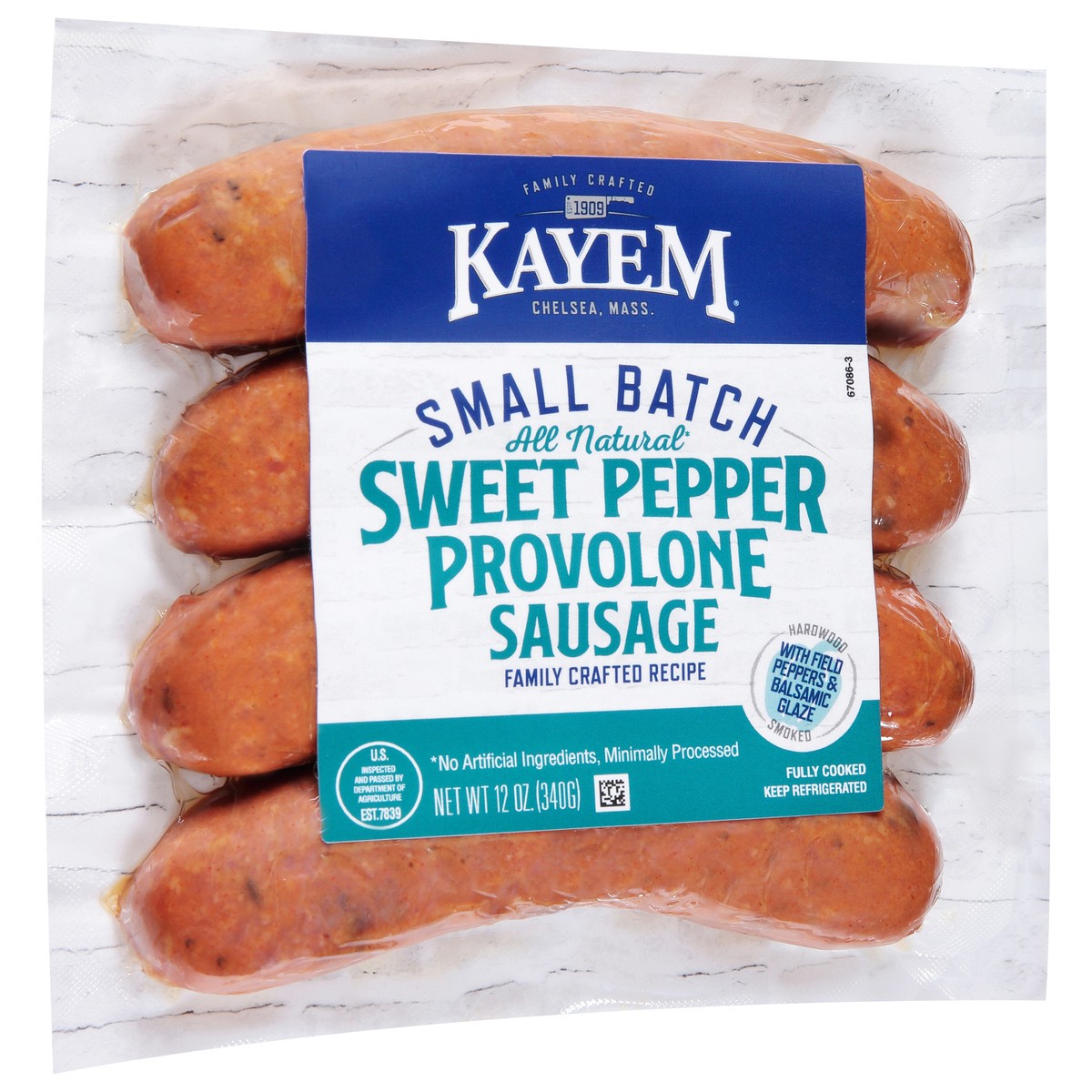 slide 2 of 9, Kayem Provolone Sausage Pork Pepper, 12 oz