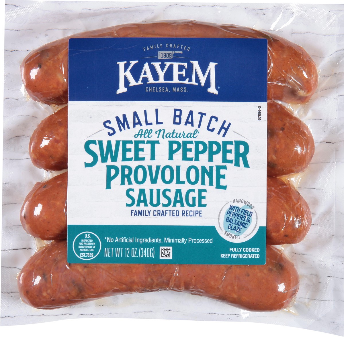 slide 4 of 9, Kayem Provolone Sausage Pork Pepper, 12 oz