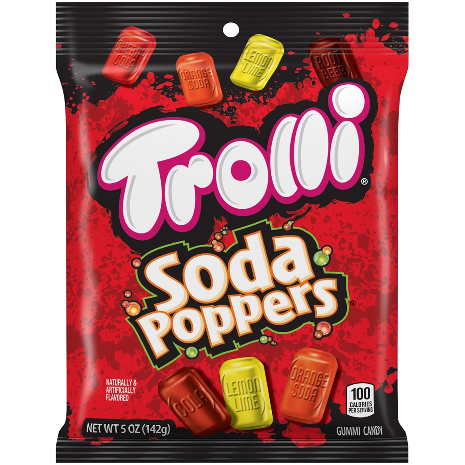 slide 1 of 2, Trolli Gummi Soda Poppers, 5 oz