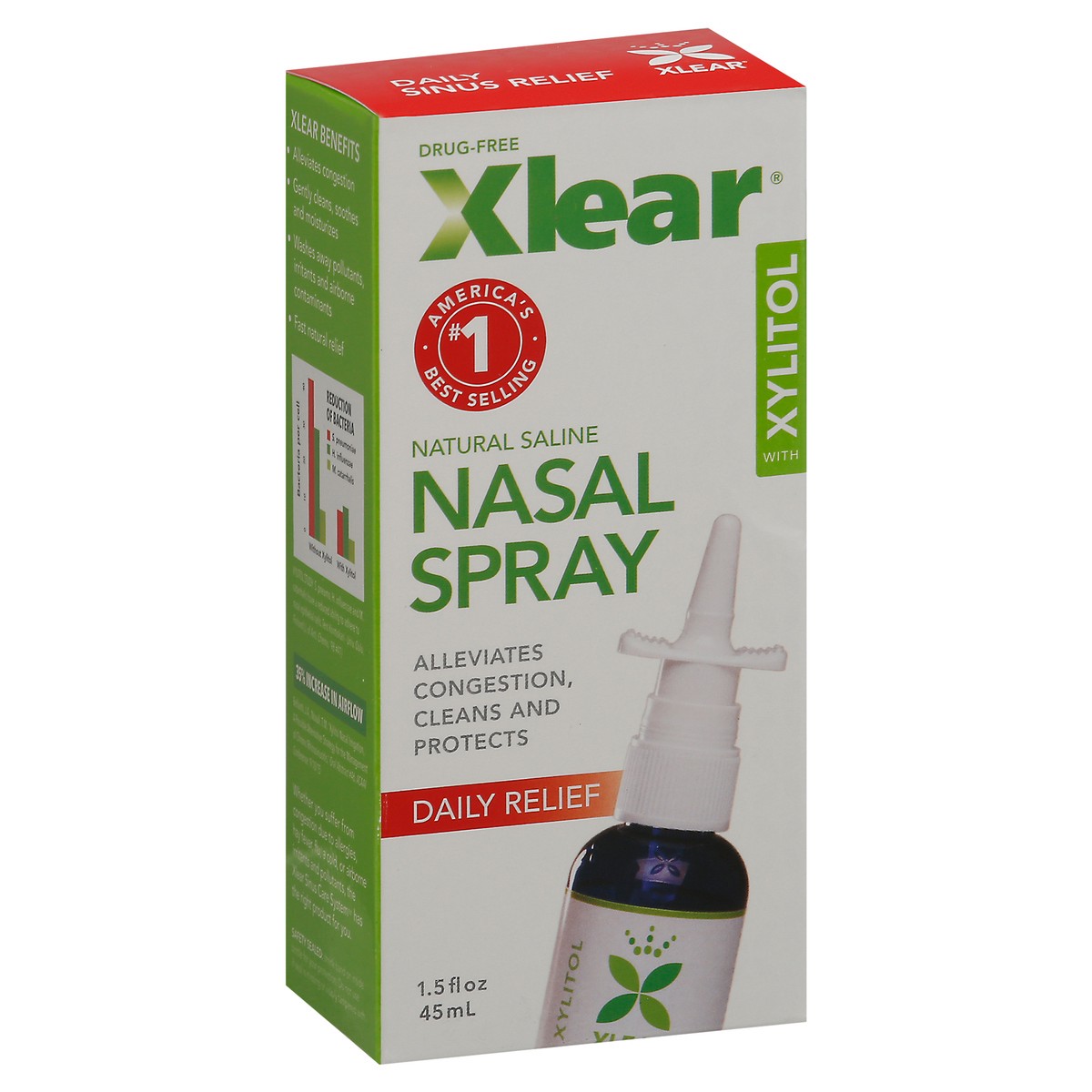 slide 2 of 9, Xlear Drug-Free Daily Relief Nasal Spray with Xylitol 1.5 fl oz, 1.5 fl oz