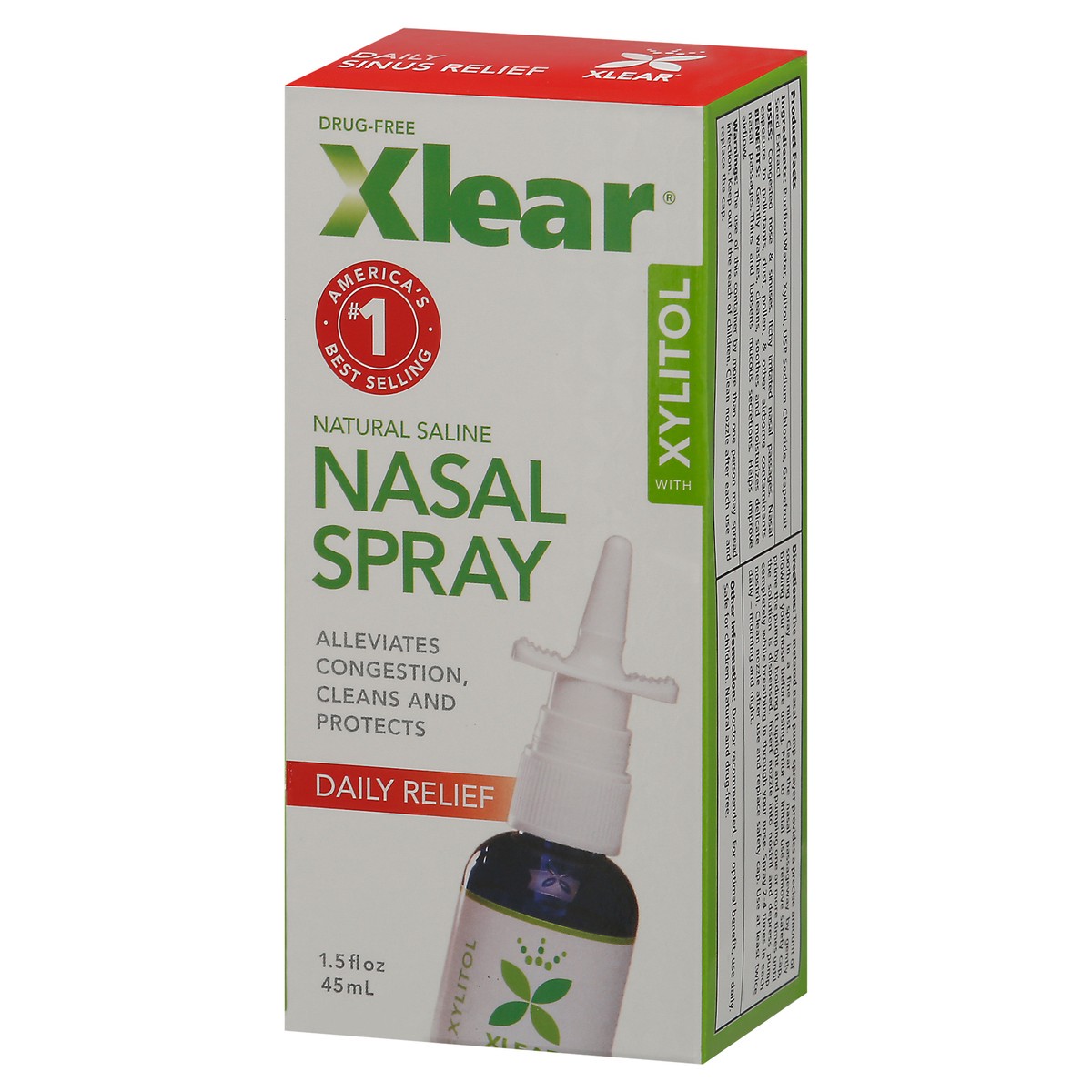 slide 3 of 9, Xlear Drug-Free Daily Relief Nasal Spray with Xylitol 1.5 fl oz, 1.5 fl oz
