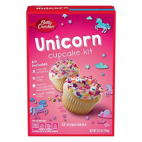slide 1 of 1, Betty Crocker Unicorn Cupcake Kit, 13.9 oz
