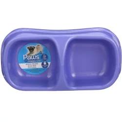 Paws Happy Life Double Diner Plastic Dog Dish