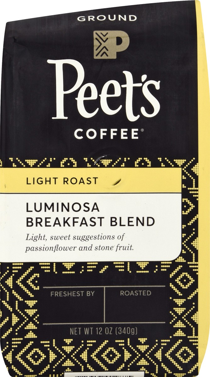 slide 6 of 9, Peet's Coffee Ground Light Roast Luminosa Breakfast Blend Coffee 12 oz, 12 oz