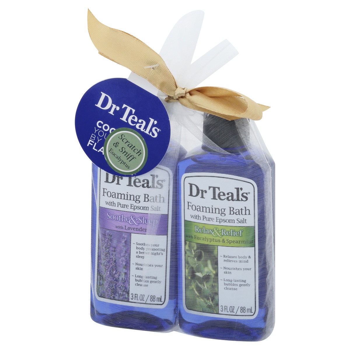 slide 3 of 11, Dr. Teal's With Pure Epsom Salt Eucalyptus & Spearmint/Lavender Foaming Bath 2 ea, 2 ct