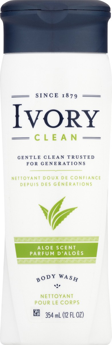 slide 7 of 9, Ivory Mild & Gentle Body Wash, Aloe Scent, 12oz, 12 fl oz