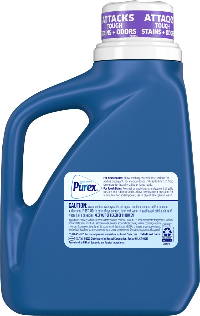 slide 3 of 3, Purex Liquid Laundry Detergent, Odor Stop Plus Oxi, 43.5 Ounce, 29 Total Loads, 43.50 fl oz